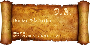 Denke Mónika névjegykártya